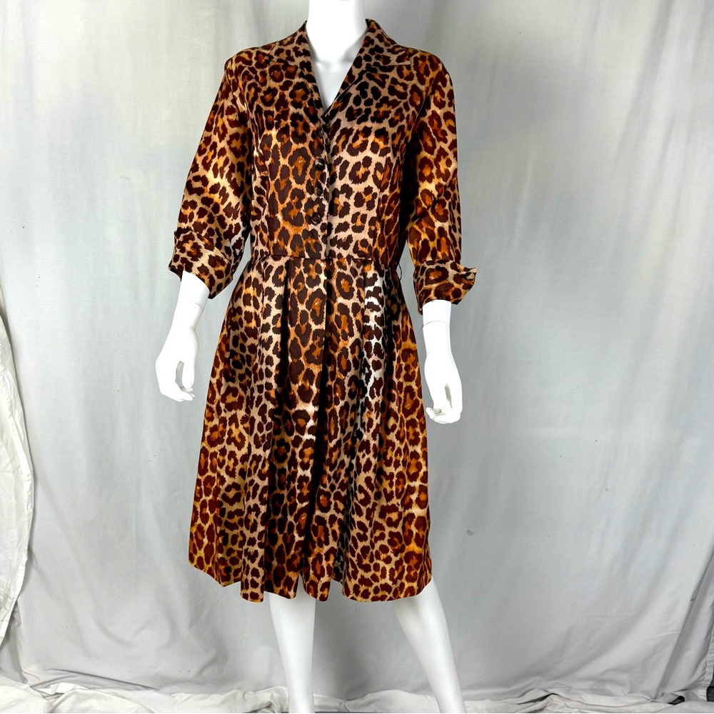 Vintage Leopard Print Dress size Large